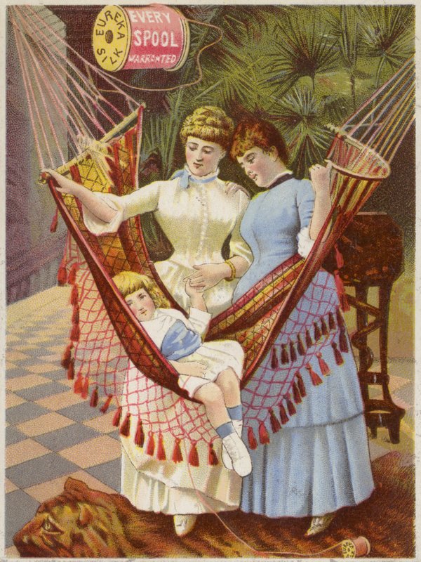 Junges Mädchen in Hängematte von American School