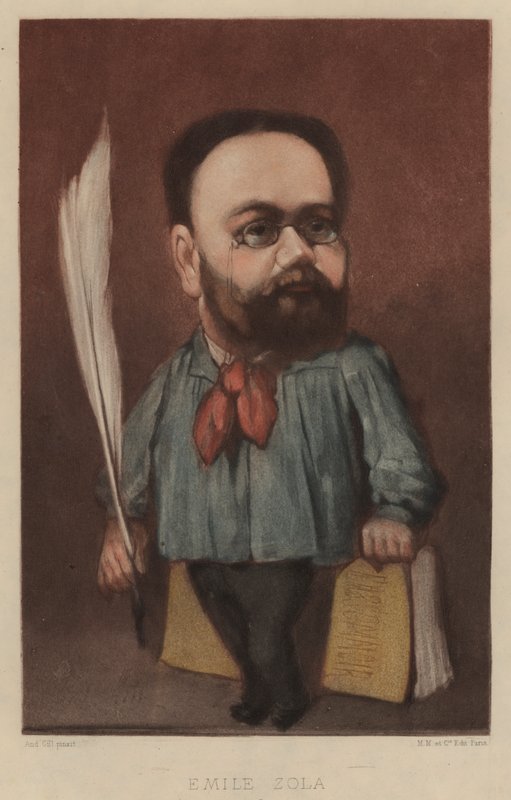Emile Zola, französischer Romanautor, Dramatiker und Journalist von Andre Gill