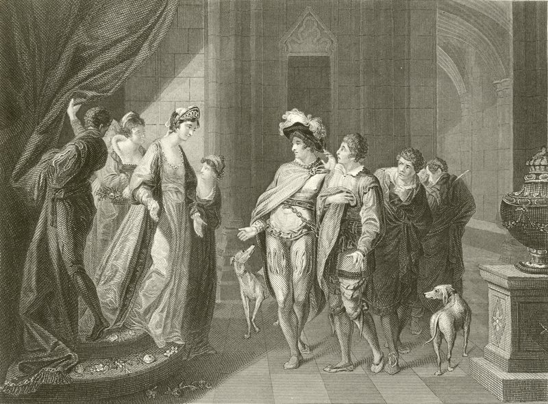 Das Interview zwischen Edgar und Elfrida von Angelica Kauffmann