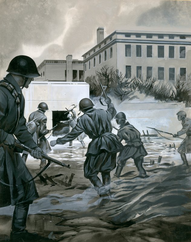 Entdeckung von Hitlers Bunker in Berlin von Angus McBride