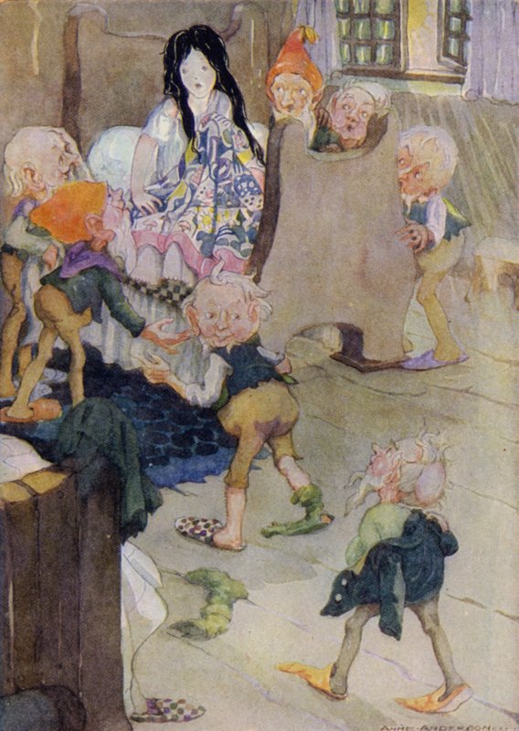 Schneewittchen (Farblithografie) von Anne (after) Anderson