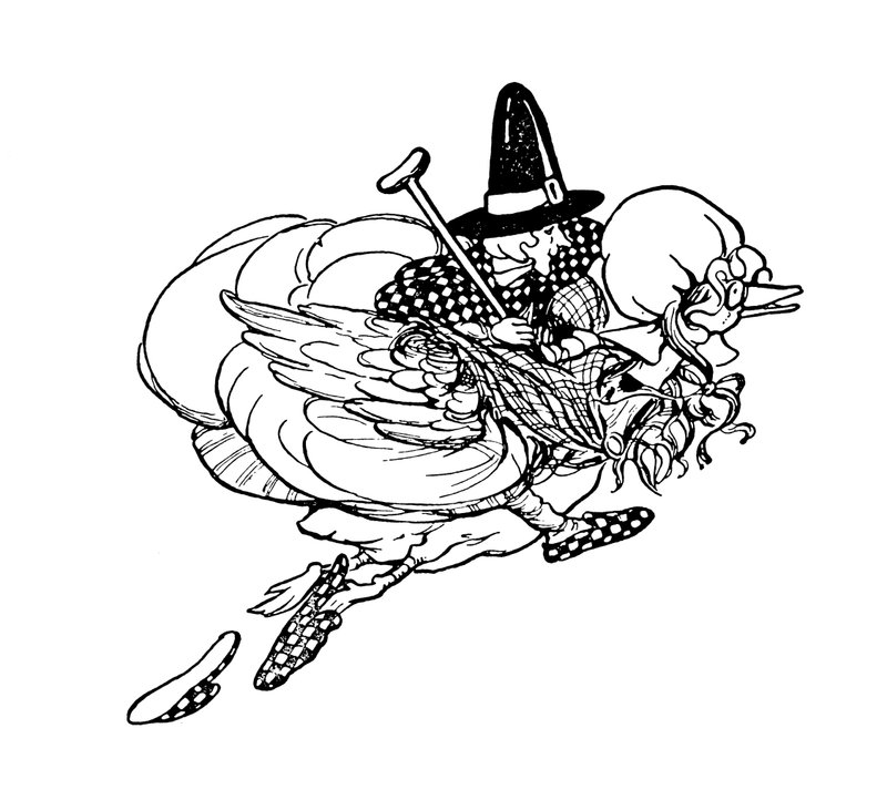 Old Mother Goose (Farblithografie) von Anne (after) Anderson