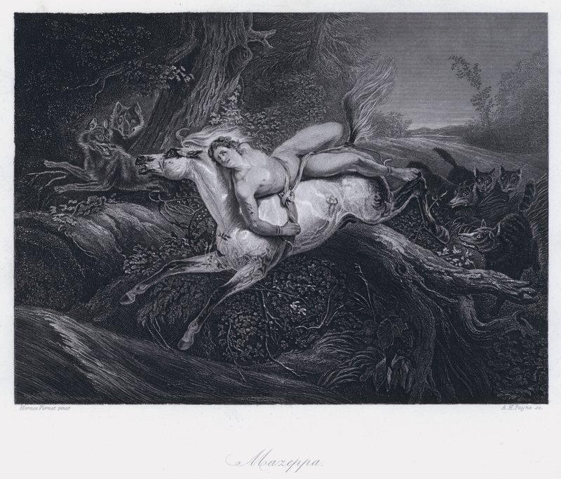 Mazeppa (Stich) von Antoine Charles Horace Vernet