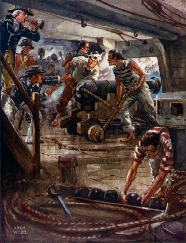Schlacht von Kopenhagen von Archibald Bertram (after) Webb