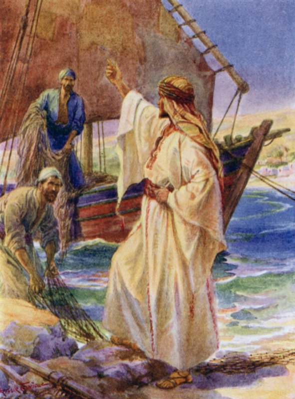 Jesus ruft Petrus und Andreas von Arthur Twidle
