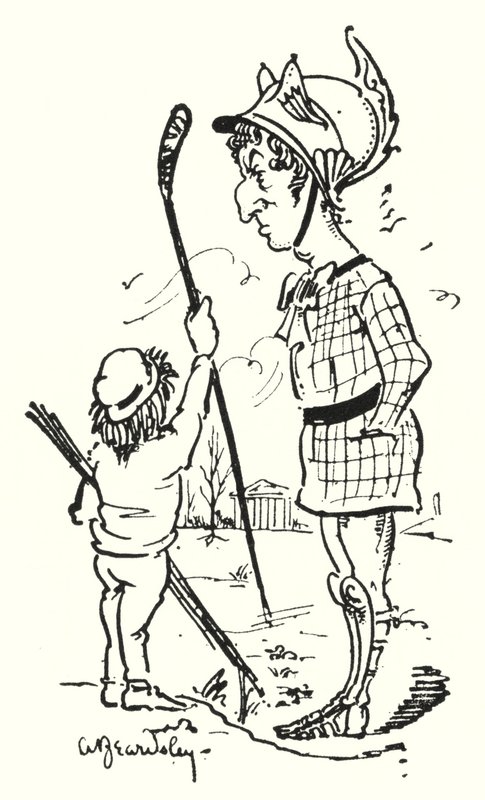 Aeneas auf den Links von Aubrey Beardsley