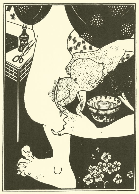 Geburt des Kalbs des Beins von Aubrey Beardsley