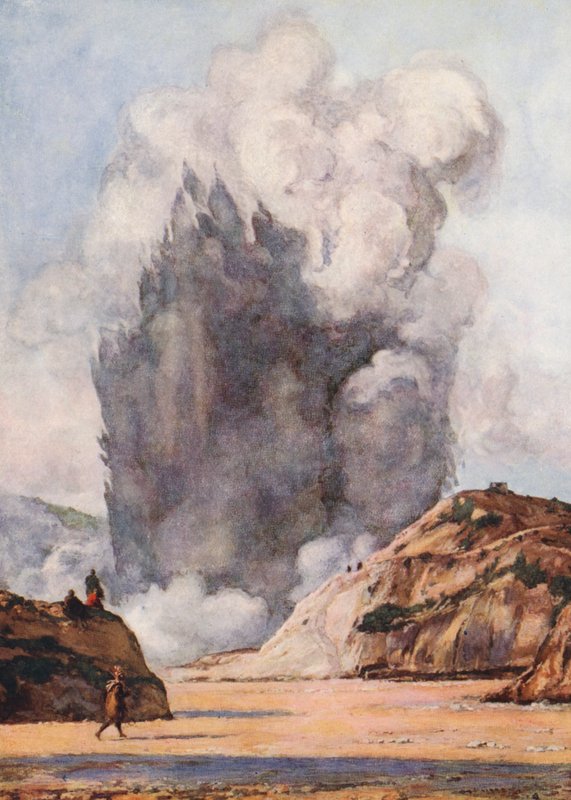 Der Schwarze Geysir, Neuseeland von Auguste Gerardin