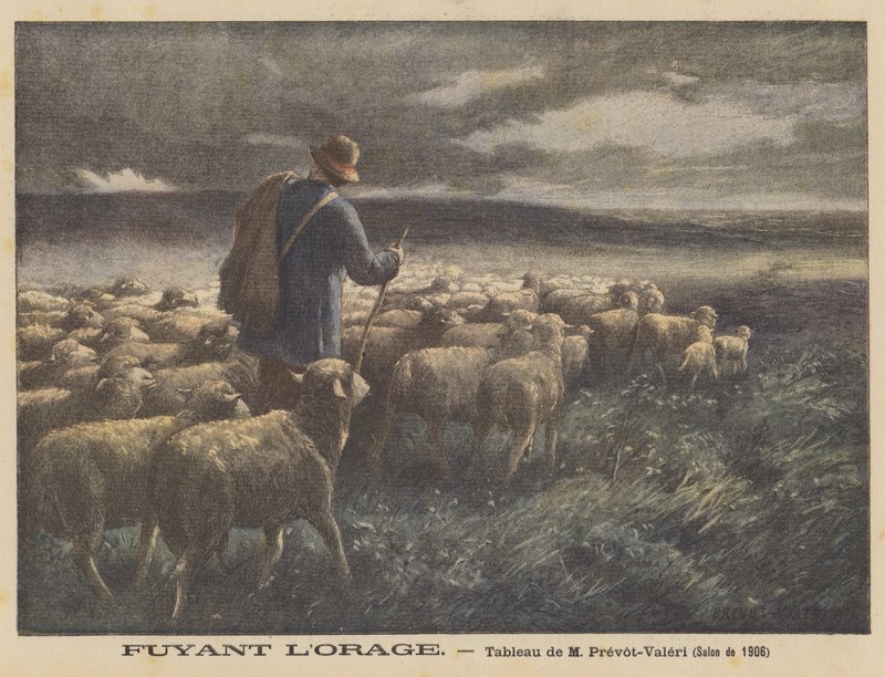 Flucht vor dem Sturm von Auguste Prévot Valeri