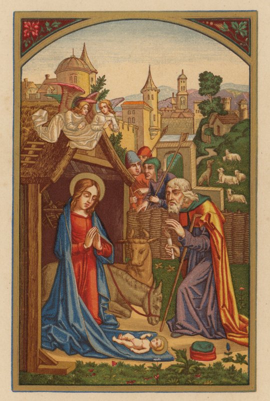 Geburt des Herrn (Chromolithographie) von Austrian School