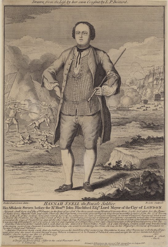 Hannah Snell, die Soldatin (Gravur) von B. Cole