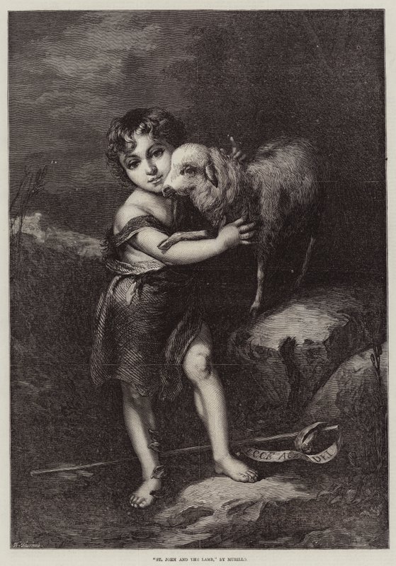 St. John und das Lamm von Bartolomé Esteban Murillo