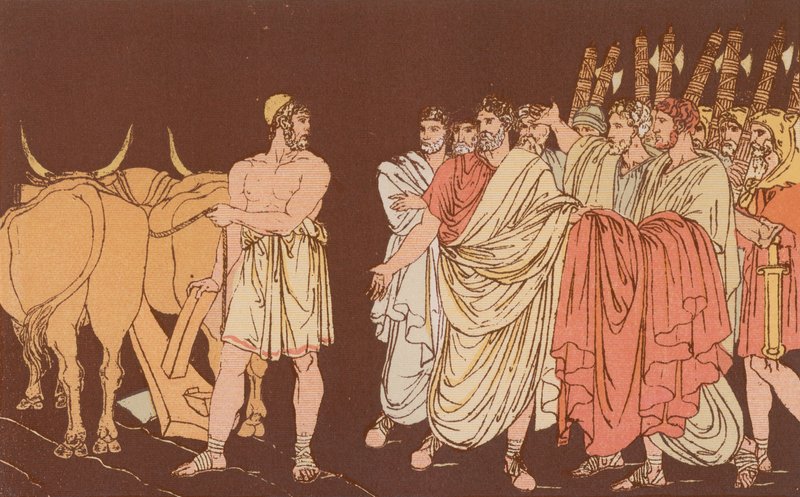 Cincinnatus wird zum Diktator berufen von Bartolomeo Pinelli