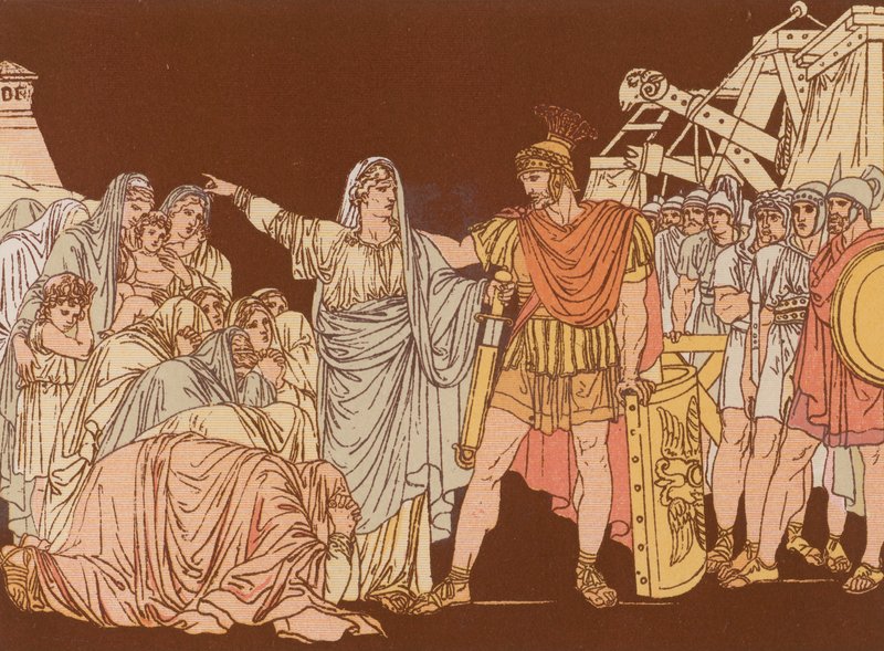 Coriolanus und seine Mutter von Bartolomeo Pinelli