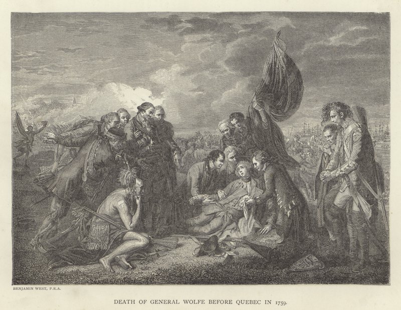 Tod von General Wolfe vor Quebec im Jahr 1759 von Benjamin West