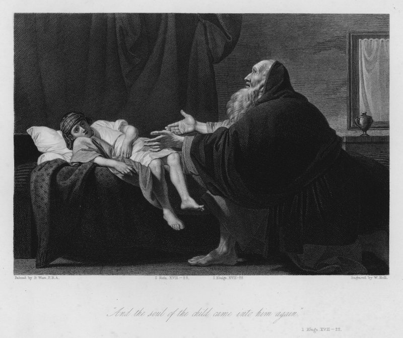 Elia erweckt den Sohn der Witwe von Benjamin (after) West
