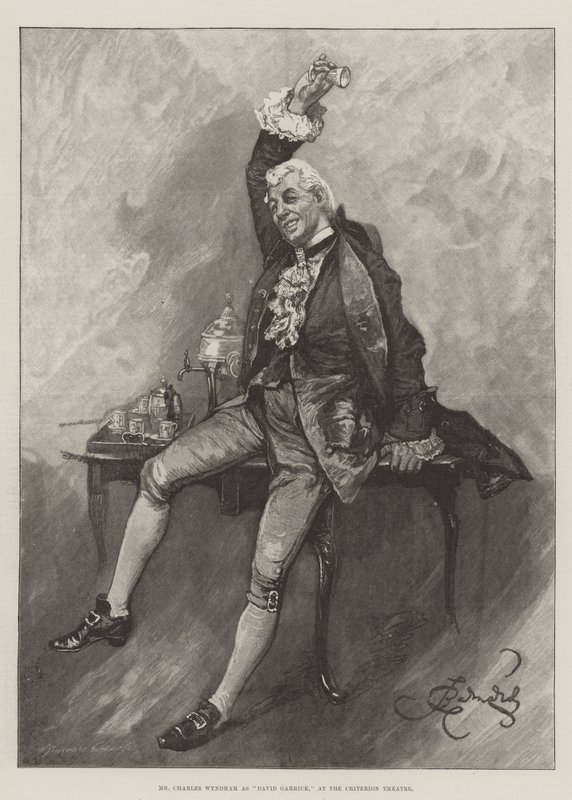 Mr Charles Wyndham als David Garrick, im Criterion Theatre von Bernard Partridge