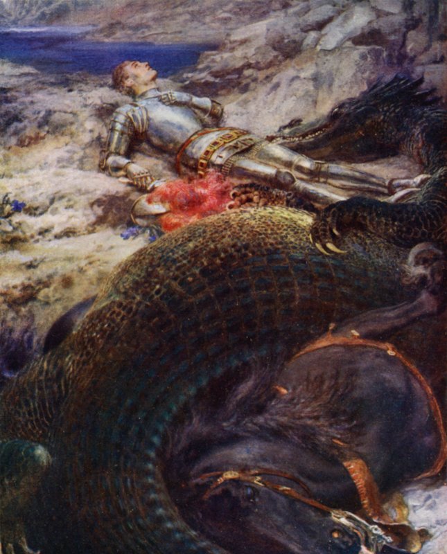 Sankt Georg und der Drache von Briton Riviere