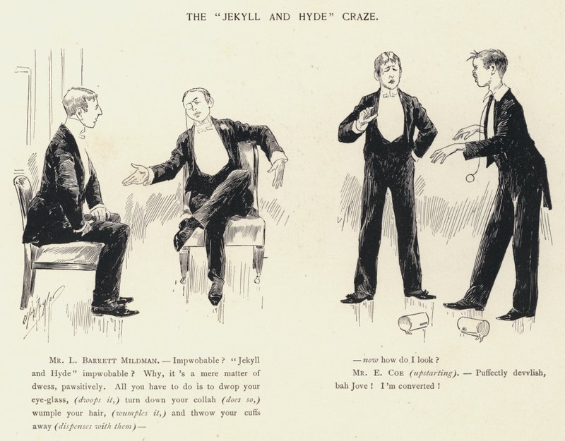 Der "Jekyll und Hyde"-Wahn (Lithografie) von C.J. Taylor