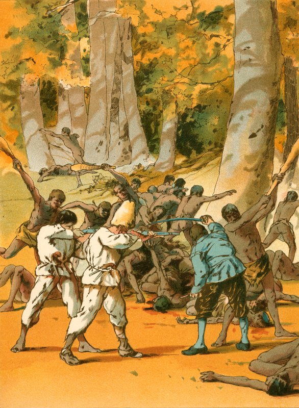 Ein blutiger Konflikt für Robinson Crusoe von Carl Marr