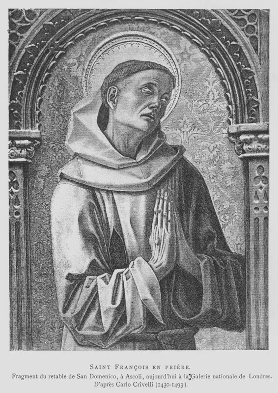 Der heilige Franz von Assisi beim Beten von Carlo Crivelli