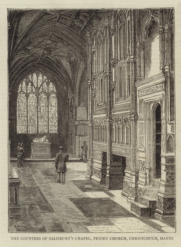 Die Kapelle der Gräfin von Salisbury, Prioratskirche, Christchurch, Hants von Charles A. Cox