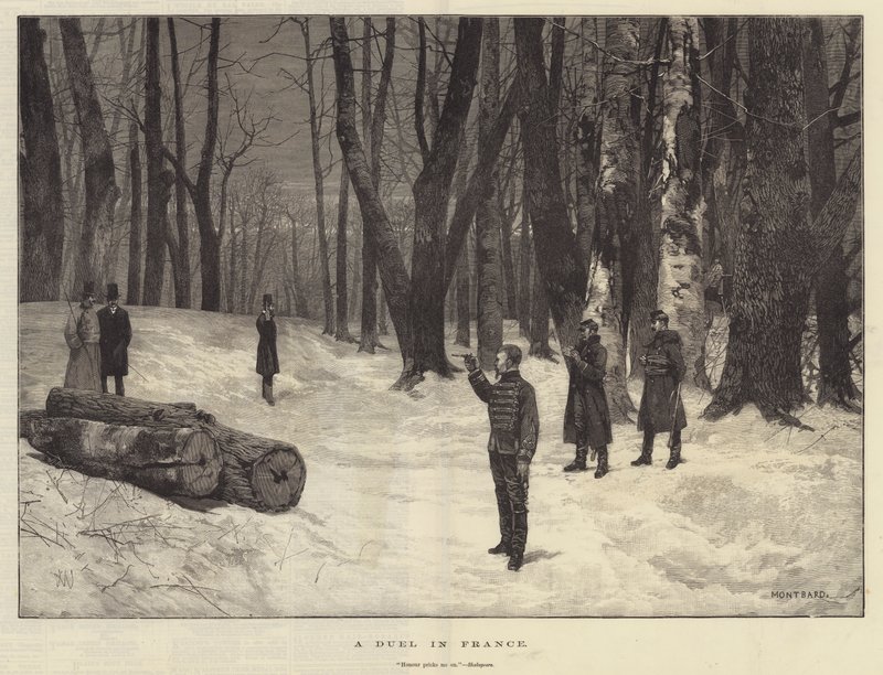 Ein Duell in Frankreich von Charles Auguste Loye
