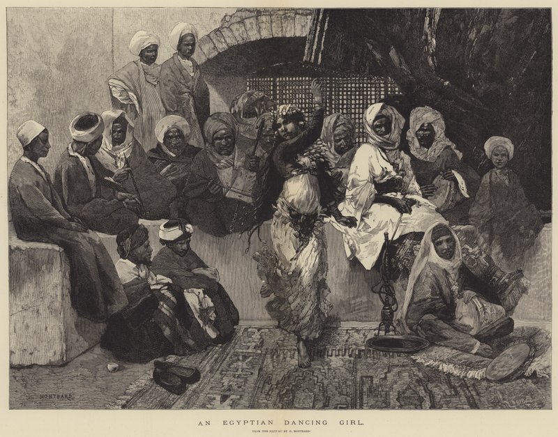 Ein ägyptisches Tanzmädchen von Charles Auguste Loye