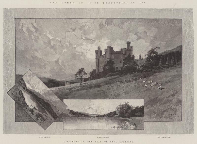 Castlewellan, der Sitz von Earl Annesley von Charles Auguste Loye