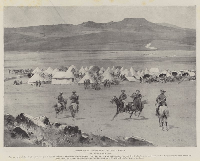 General Schalk Burgers Lager nördlich von Ladysmith von Charles Auguste Loye
