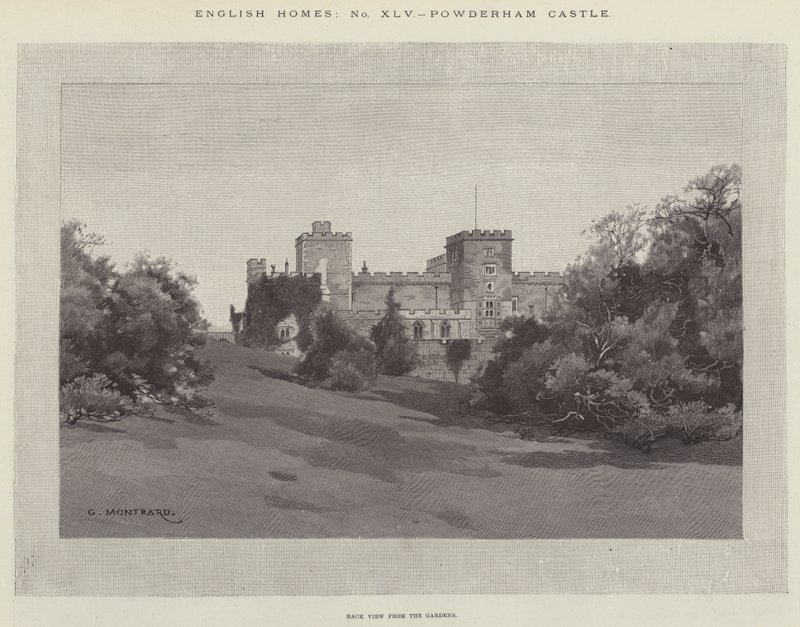 Powderham Castle von Charles Auguste Loye