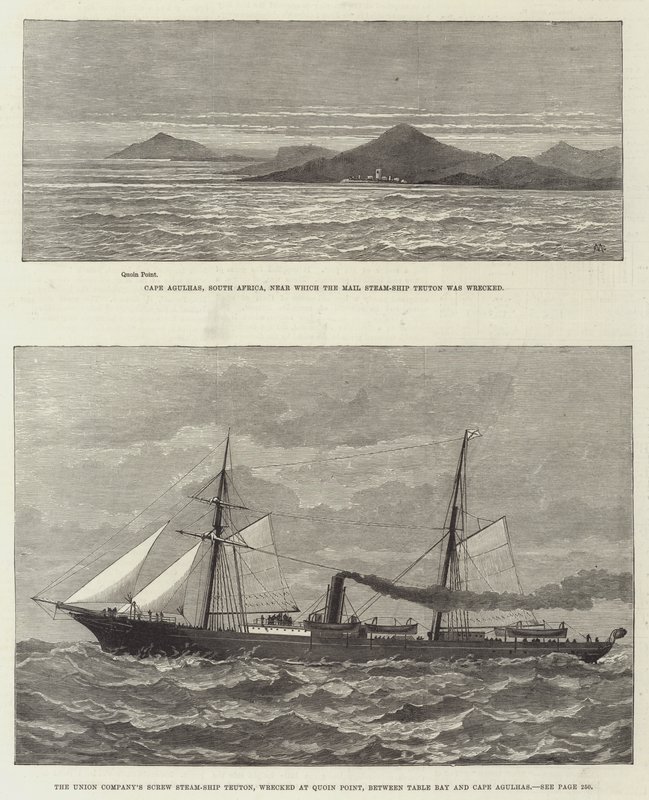 Das Schraubendampfschiff Teuton der Union Company von Charles Auguste Loye