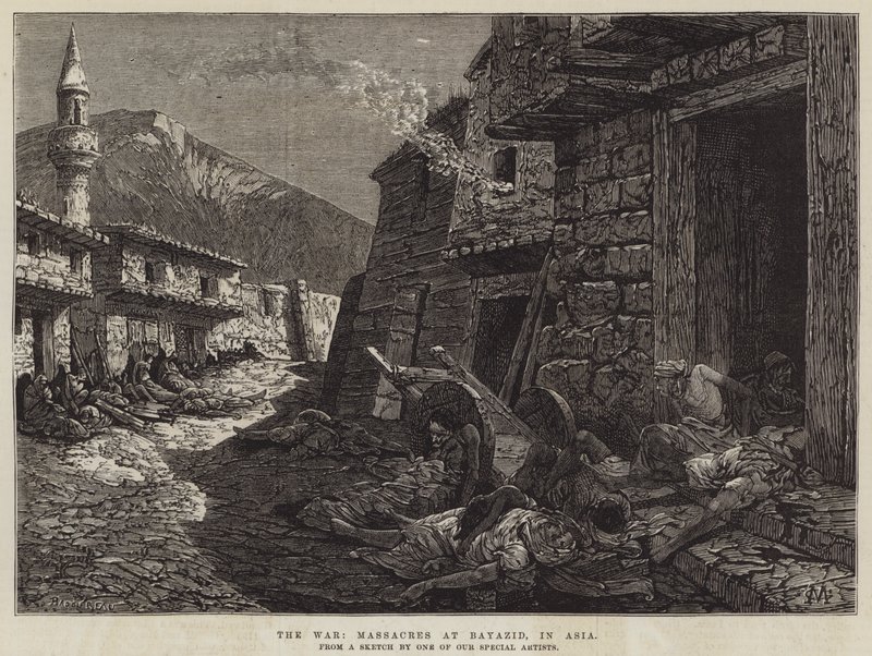 Der Krieg, Massaker in Bayazid, Asien von Charles Auguste Loye