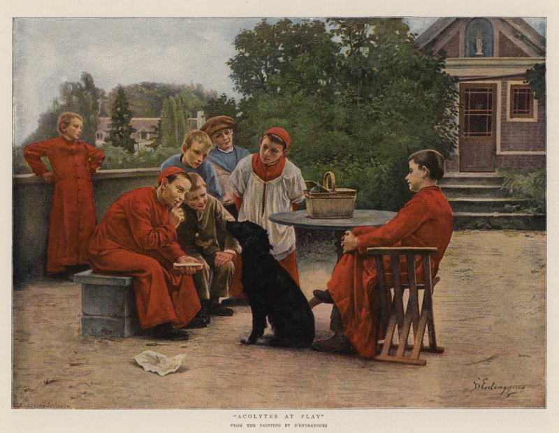 Messdiener beim Spielen von Charles Bertrand D