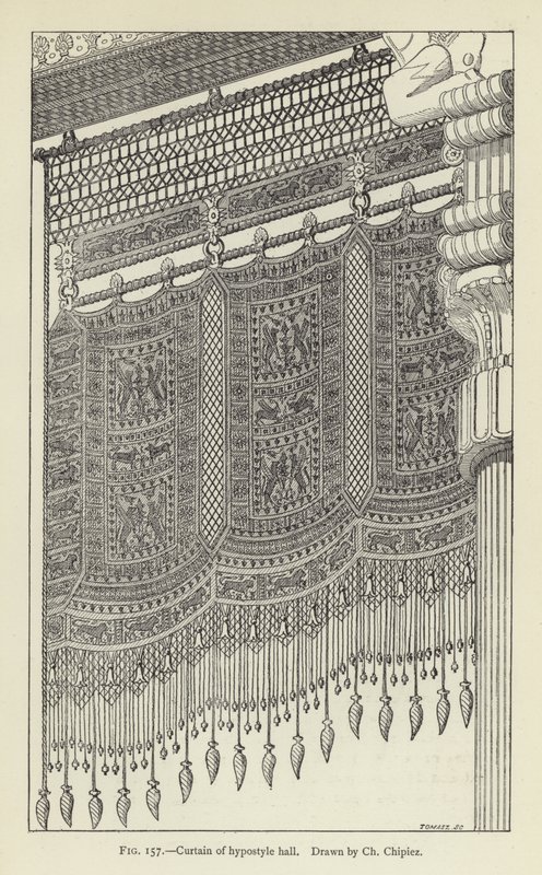 Vorhang der Hypostylhalle von Charles Chipiez