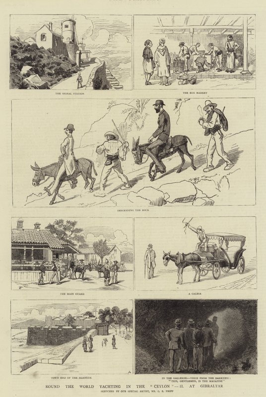 Weltumsegelung in der Ceylon, II in Gibraltar von Charles Edwin Fripp