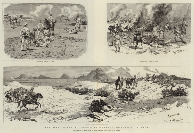 Der Krieg im Sudan, mit General Graham in Suakim von Charles Edwin Fripp