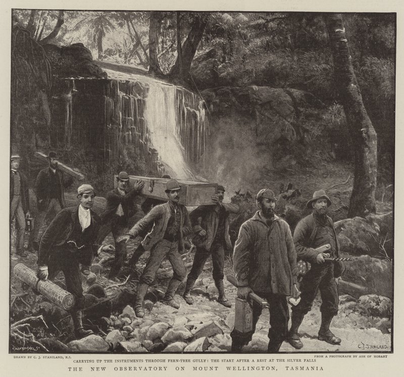 Das neue Observatorium auf dem Mount Wellington, Tasmanien von Charles J. Staniland