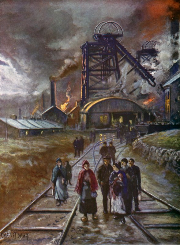 Ein Kohlebergwerk - früher Morgen von Charles John de after Lacy