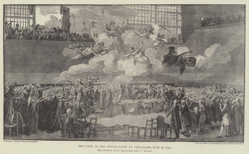 Der Eid im Ballhaus in Versailles, 20. Juni 1789 von Charles Monnet
