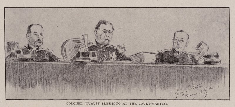 Oberst Jouaust leitet das Kriegsgericht von Charles Paul Renouard