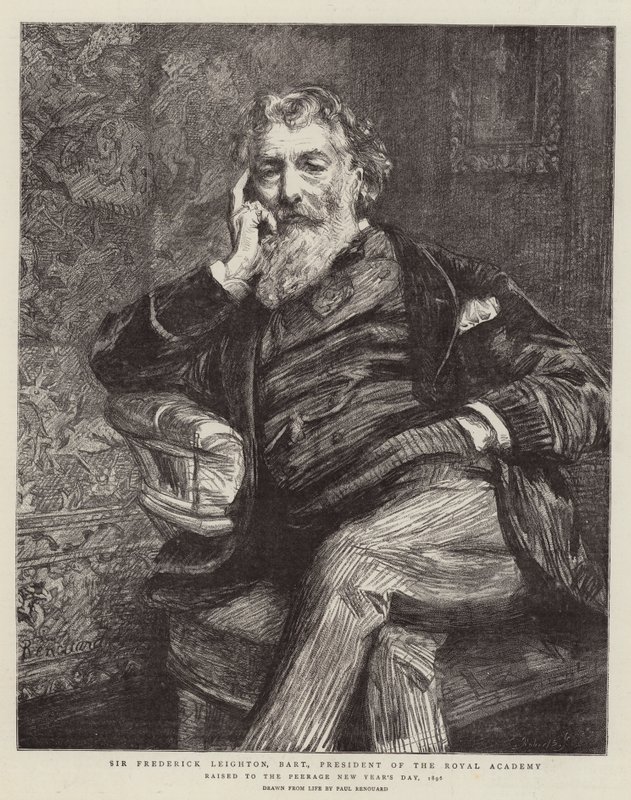 Sir Frederick Leighton, Baronet, Präsident der Royal Academy von Charles Paul Renouard