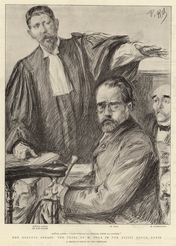 Die Dreyfus-Affäre, der Prozess von M. Zola im Assisengericht, Paris von Charles Paul Renouard