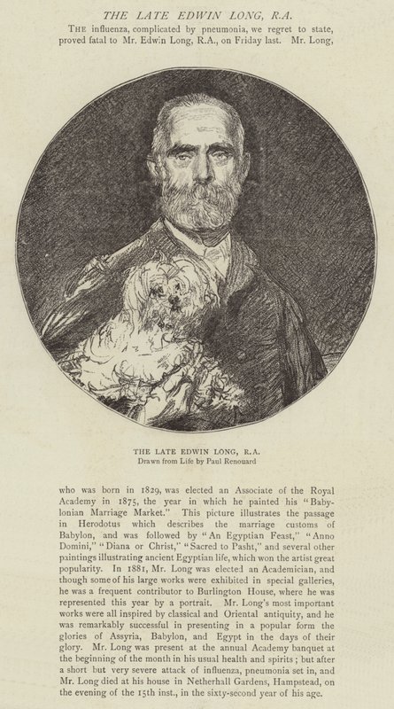 Der verstorbene Edwin Long, RA von Charles Paul Renouard