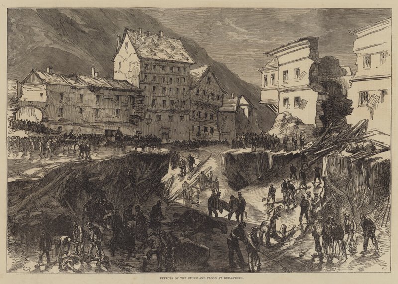 Auswirkungen des Sturms und der Flut in Buda-Pesth von Sir John Charles Robinson