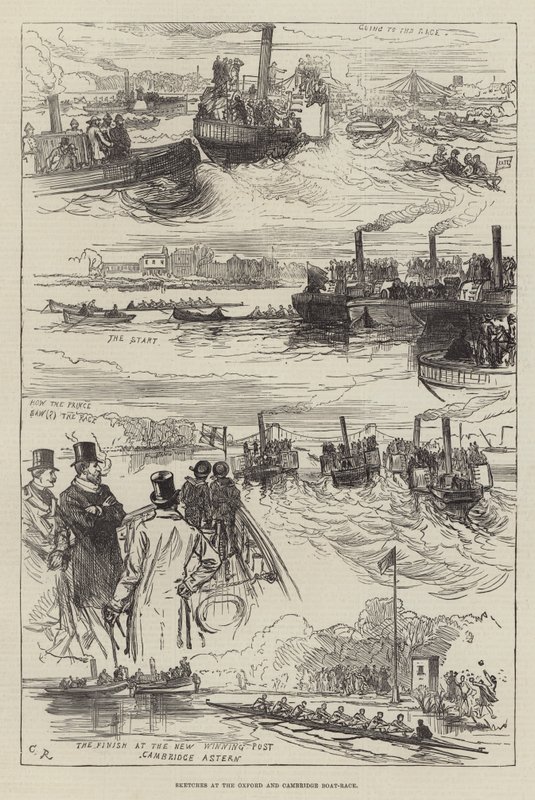 Skizzen beim Oxford und Cambridge Boot-Rennen von Sir John Charles Robinson