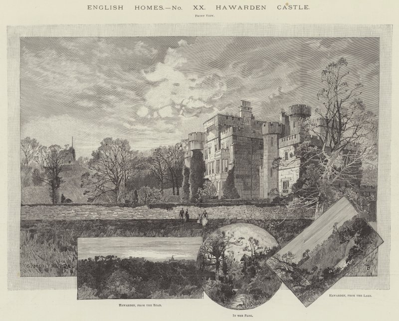 Hawarden Castle von Charles Auguste Loye