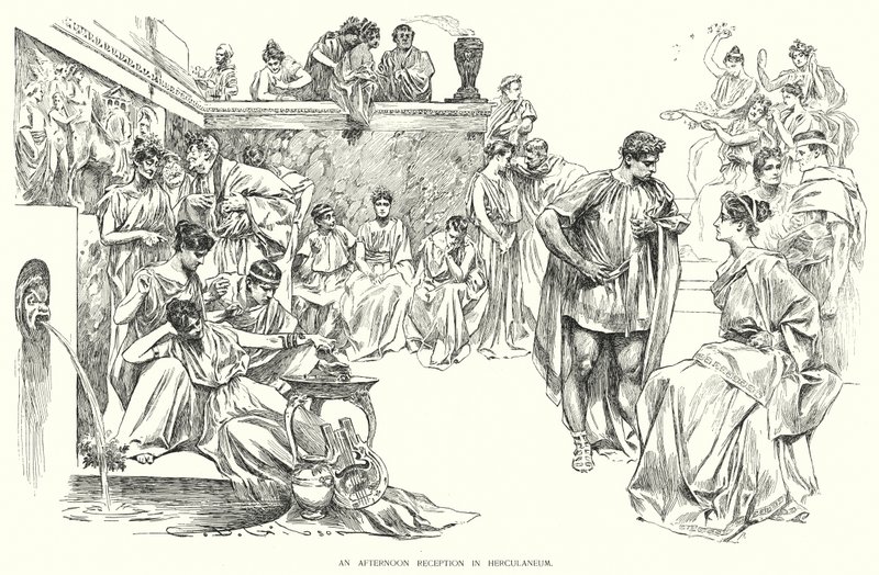 Ein Nachmittagsempfang in Herculaneum von Charles Dana Gibson