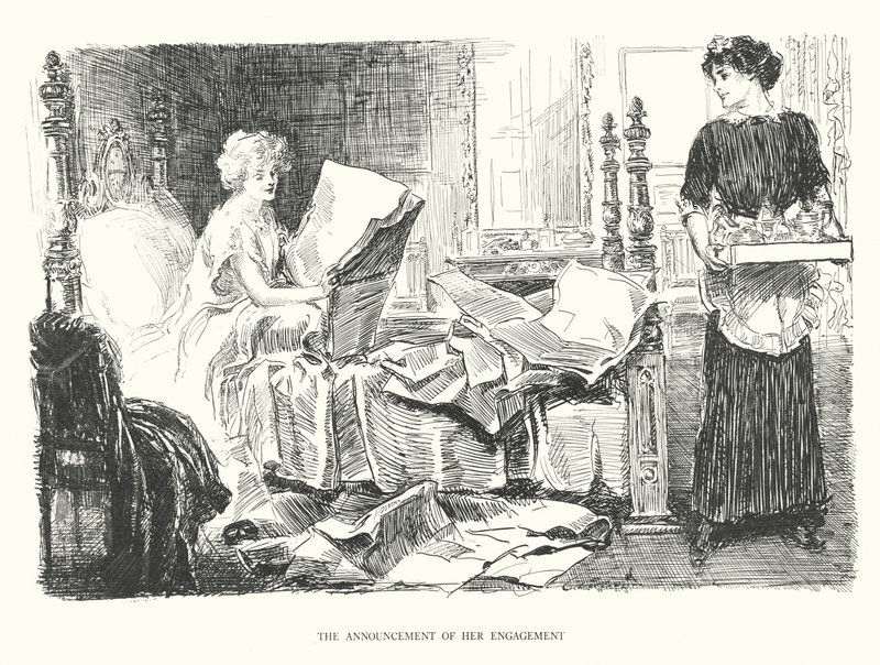 Die Ankündigung ihrer Verlobung von Charles Dana Gibson
