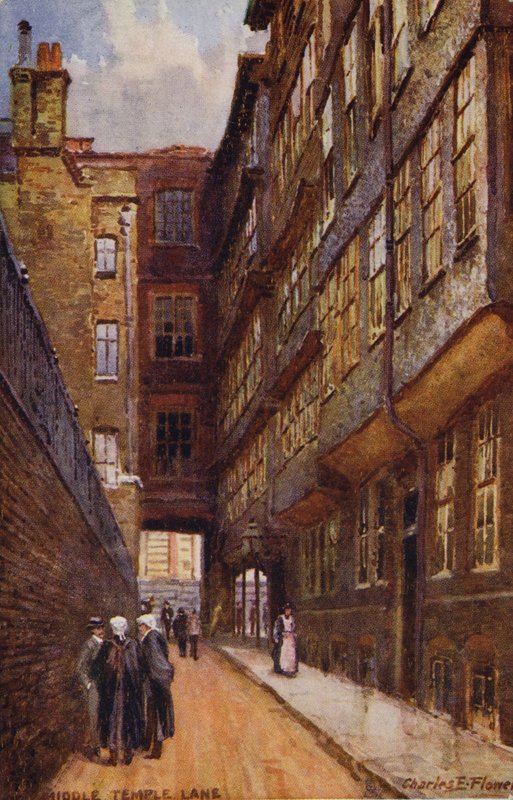 Middle Temple Lane, London von Charles Edwin Flower